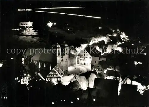 AK / Ansichtskarte Wiesensteig Schloss bei Nacht Wiesensteig