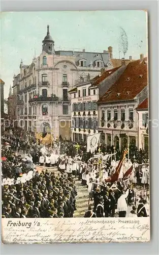 AK / Ansichtskarte Freiburg_Breisgau Fronleichnams Prozession Freiburg Breisgau