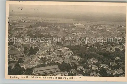 AK / Ansichtskarte Freiburg_Breisgau Blick vom Schlossberg Freiburg Breisgau