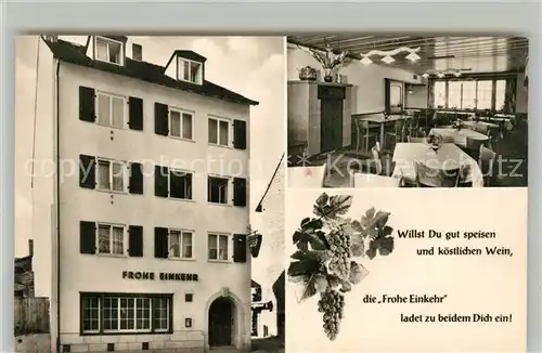 AK / Ansichtskarte Freiburg_Breisgau Gaststaette Frohe Einkehr Gaststube Freiburg Breisgau