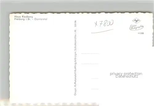 AK / Ansichtskarte Guenterstal_Freiburg Haus Riedberg Guenterstal_Freiburg
