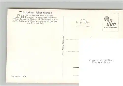 AK / Ansichtskarte Trippstadt Waldkurhaus Johanniskreuz  Trippstadt