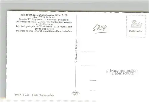 AK / Ansichtskarte Trippstadt Waldkurhaus Johanniskreuz Fliegeraufnahme Trippstadt