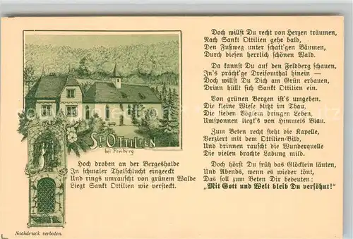 AK / Ansichtskarte Freiburg_Breisgau St Ottilien Kapelle mit Ottilienbild Freiburg Breisgau