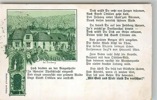 AK / Ansichtskarte Freiburg_Breisgau St Ottilien Kapelle mit Ottilien Bild Freiburg Breisgau