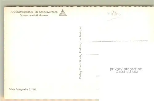 AK / Ansichtskarte Freiburg_Breisgau Jugendherberge Freiburg Breisgau