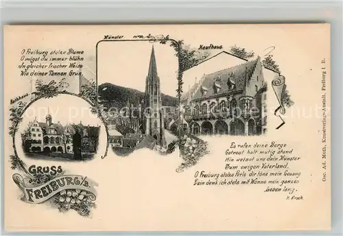 AK / Ansichtskarte Freiburg_Breisgau Muenster Historisches Kaufhaus Freiburg Breisgau