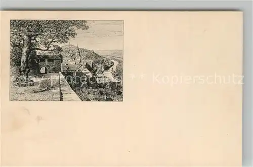 AK / Ansichtskarte Tuebingen Blick von der Schlosslinde Tuebingen