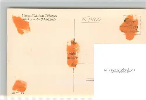 AK / Ansichtskarte Tuebingen Blick von der Schlosslinde Tuebingen