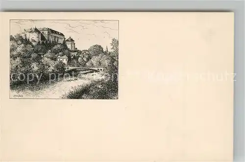 AK / Ansichtskarte Tuebingen Alleenbruecke mit Schloss Tuebingen