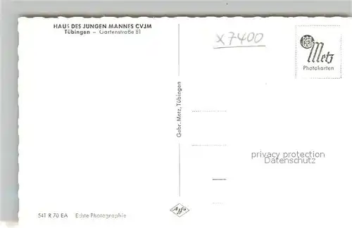 AK / Ansichtskarte Tuebingen Haus des jungen Mannes Tuebingen