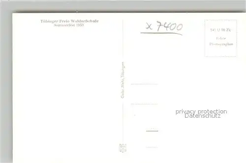 AK / Ansichtskarte Tuebingen Freie Waldorfschule Sommerfest 1950 Tuebingen