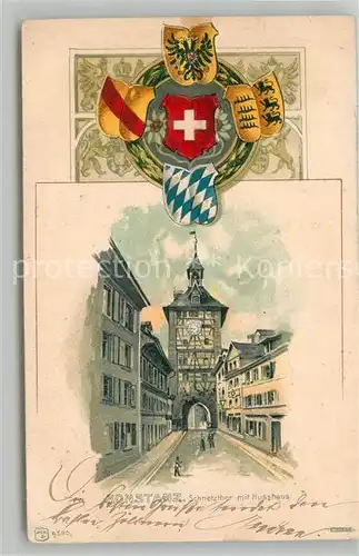 AK / Ansichtskarte Konstanz_Bodensee Schnetzthor mit Husshaus Konstanz_Bodensee