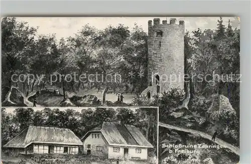 AK / Ansichtskarte Freiburg_Breisgau Schlossruine Zaehringen Freiburg Breisgau