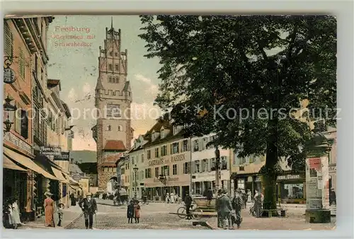 AK / Ansichtskarte Freiburg_Breisgau Oberlinden mit Schwabentor Freiburg Breisgau