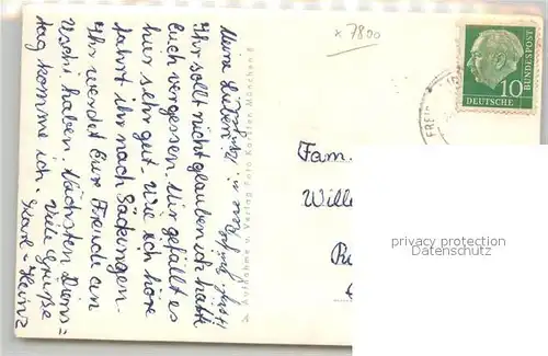 AK / Ansichtskarte Freiburg_Breisgau Wohnhaus Stadtansicht mit Muenster Freiburg Breisgau