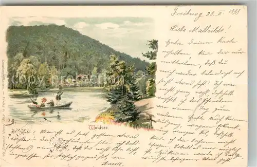 AK / Ansichtskarte Freiburg_Breisgau Waldseepartie Freiburg Breisgau