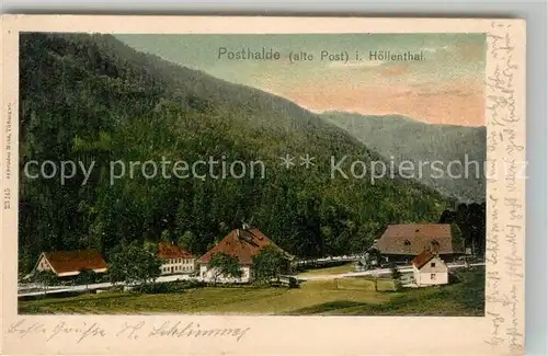 AK / Ansichtskarte Hoellental_Schwarzwald Posthalde Hoellental_Schwarzwald