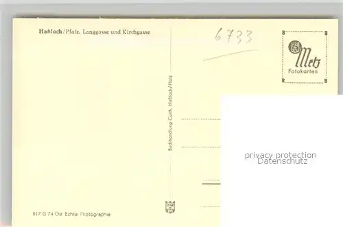 AK / Ansichtskarte Hassloch_Pfalz Kirche mit Langgasse und Kirchgasse Hassloch Pfalz