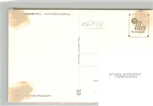 AK / Ansichtskarte Lambrecht Ernst Schaefer Siedlung Lambrecht