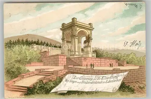 AK / Ansichtskarte Edenkoben Sieges und Friedensdenkmal Edenkoben