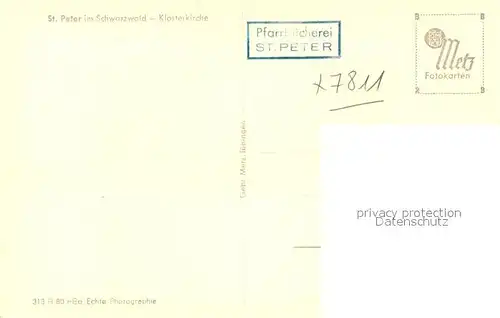 AK / Ansichtskarte St_Peter_Schwarzwald Klosterkirche St_Peter_Schwarzwald