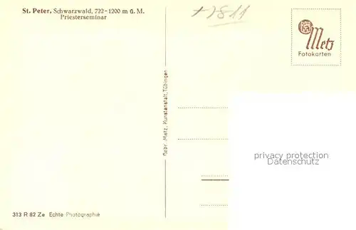 AK / Ansichtskarte St_Peter_Schwarzwald Priesterseminar Wallfahrtskirche Maria Lindenberg  St_Peter_Schwarzwald