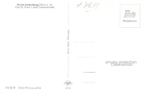 AK / Ansichtskarte St_Peter_Schwarzwald Maria Lindenberg Bildstock St_Peter_Schwarzwald