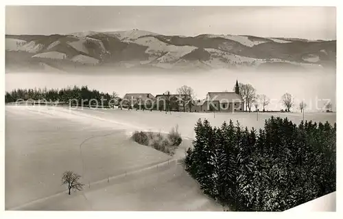 AK / Ansichtskarte St_Peter_Schwarzwald Haus Maria Lindenberg mit Kurhaus und Wallfahrtskirche St_Peter_Schwarzwald