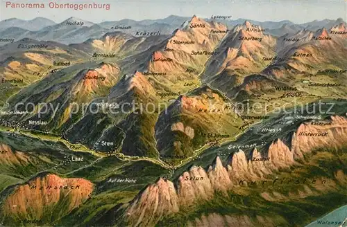 AK / Ansichtskarte Obertoggenburg Panoramakarte  Obertoggenburg