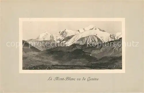 AK / Ansichtskarte Geneve_GE Panorama Mont Blac Geneve_GE