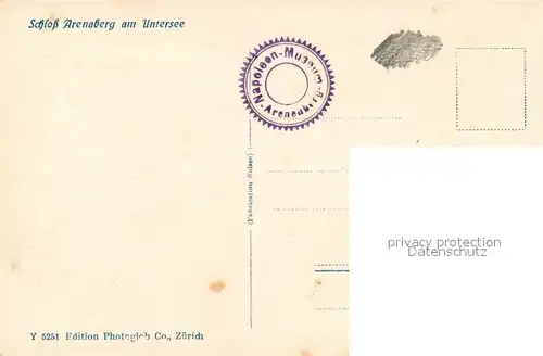 AK / Ansichtskarte Untersee_TG Schloss Arenaberg Untersee TG