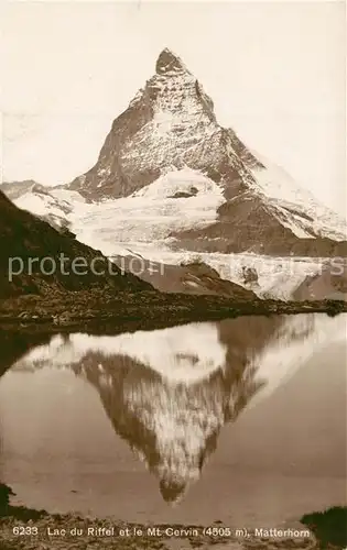 AK / Ansichtskarte Zermatt_VS Matterhorn Mont Cervin Lac Riffel Zermatt_VS