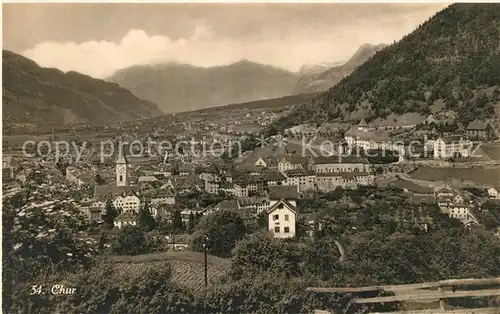 AK / Ansichtskarte Chur_GR Kirche Panorama Chur_GR