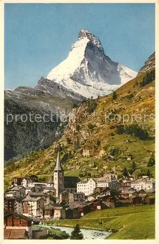 AK / Ansichtskarte Zermatt_VS Matterhorn Panorama Zermatt_VS