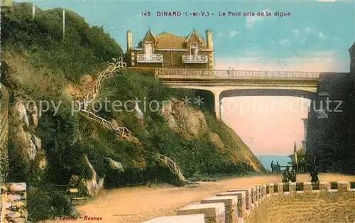 AK / Ansichtskarte Dinard_Ille_et_Vilaine_Bretagne Pont pris de la digue Dinard_Ille