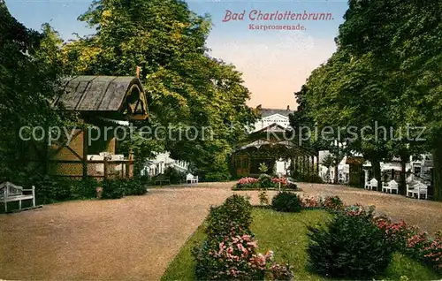 AK / Ansichtskarte Bad_Charlottenbrunn Kurpromenade Bad_Charlottenbrunn