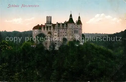AK / Ansichtskarte Fuerstenstein_Schlesien Panorama Burg Fuerstenstein_Schlesien