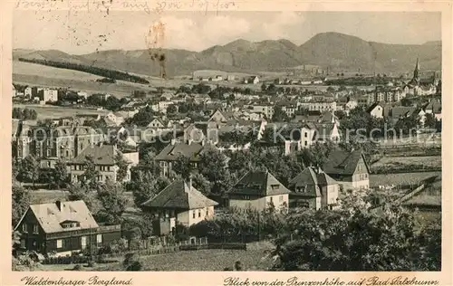 AK / Ansichtskarte Salzbrunn_Schlesien Panorama Waldenburger Bergland Salzbrunn_Schlesien