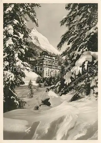 AK / Ansichtskarte Pontresina Schlosshotel Winteraufnahme Pontresina