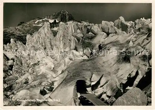 AK / Ansichtskarte Rhonegletscher_Glacier_du_Rhone Eisgrotte Rhonegletscher_Glacier