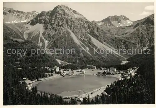 AK / Ansichtskarte Arosa_GR Obersee Panorama Arosa_GR