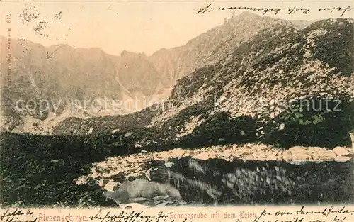 AK / Ansichtskarte Riesengebirge Schneegrube See Riesengebirge