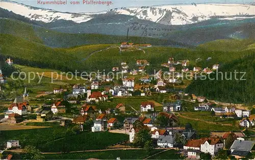 AK / Ansichtskarte Krummhuebel_Riesengebirge Panorama vom Pfaffenberge Krummhuebel Riesengebirge