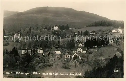 AK / Ansichtskarte Hain_Riesengebirge Panorama goldene Aussicht Hain Riesengebirge