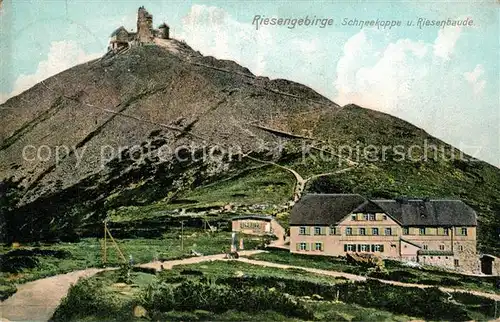 AK / Ansichtskarte Riesenbaude Schneekoppe Riesenbaude