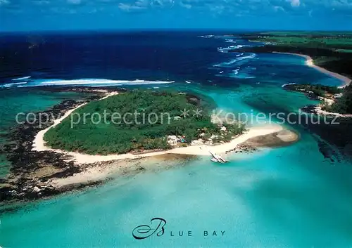 AK / Ansichtskarte Mauritius Blue Bay aerial view Mauritius