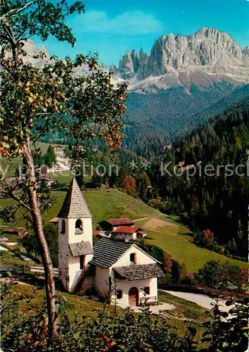 AK / Ansichtskarte San_Cipriano Chiesa Il Catinaccio Dolomiti Kirche Rosengarten Dolomiten San_Cipriano