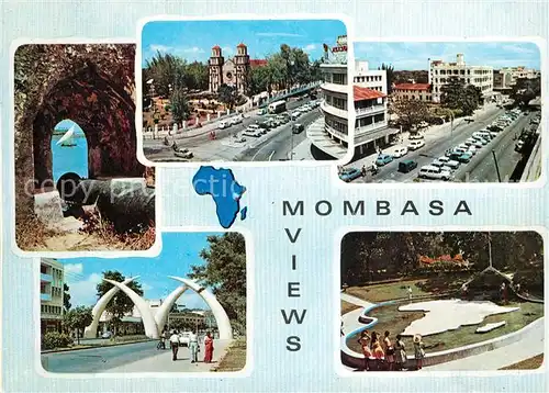 AK / Ansichtskarte Mombasa Stadtansichten Kanone Mombasa