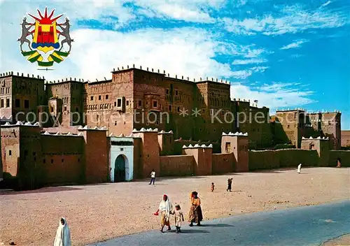 AK / Ansichtskarte Ouarzazate Armoiries de la Ville et La Kasbah Ouarzazate